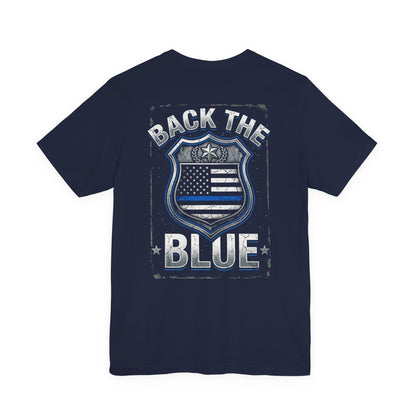 Back The Blue T-Shirt — Police Support Badge Tee