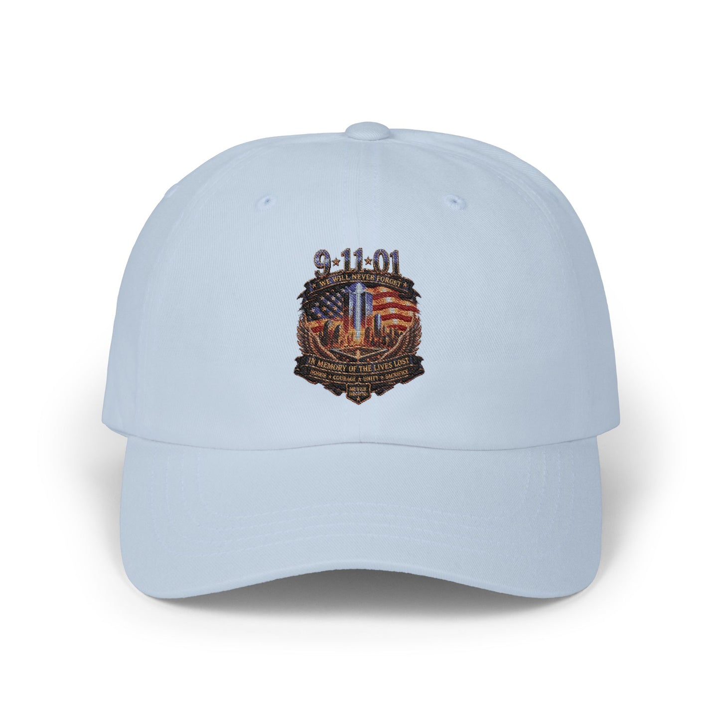 9-11 Memorial Dad Cap – Patriotic World Trade Center Tribute Hat