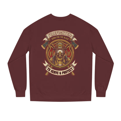 Firefighter Crest Crewneck Sweatshirt — 'To Serve & Protect' Tribute