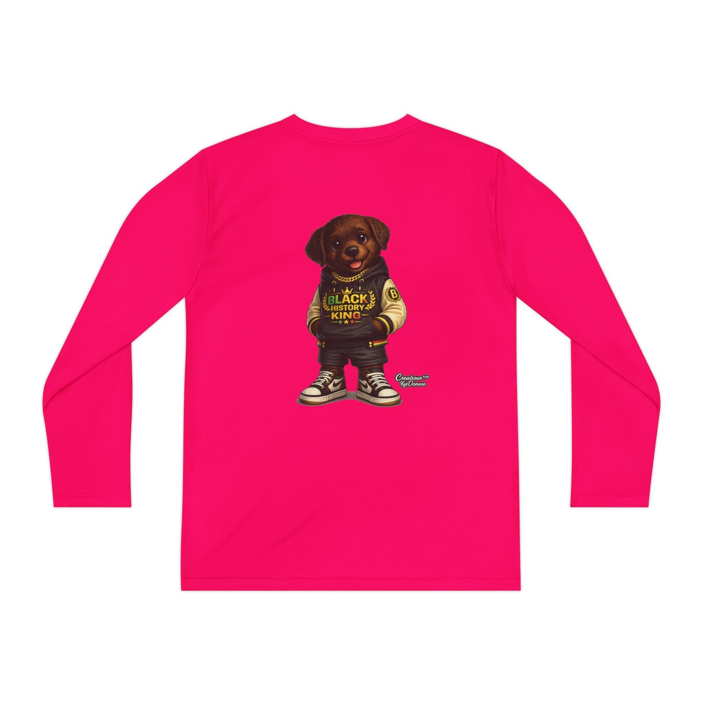 Youth Long Sleeve Tee — 'Lil Black Lab' Cute Puppy Graphic Shirt