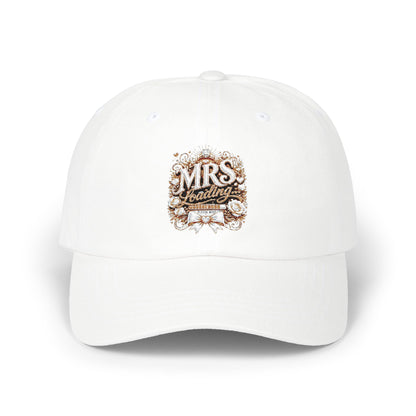 Dad Cap — "Mrs." Gold Floral Glitter Bridal Hat