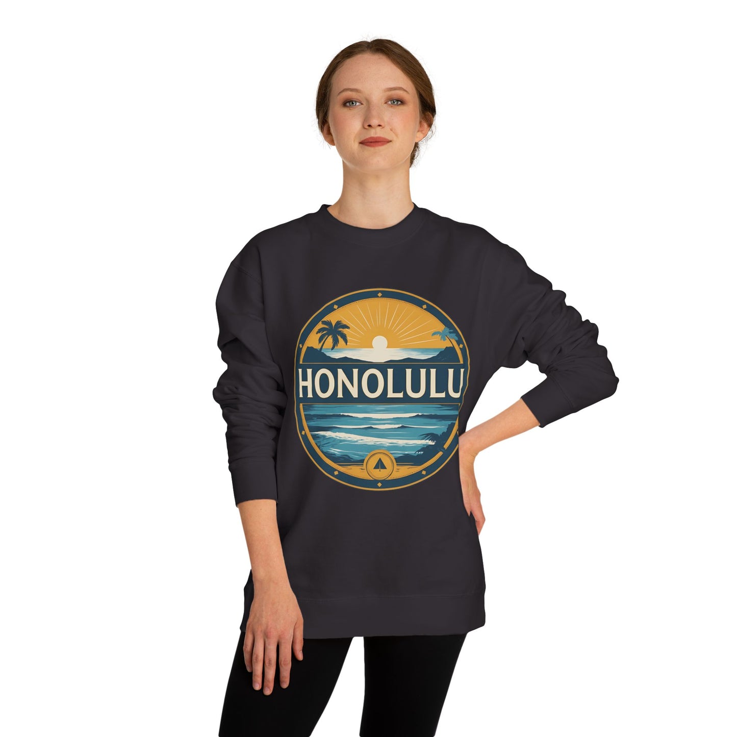 Honolulu Vintage Sunset Crewneck Sweatshirt