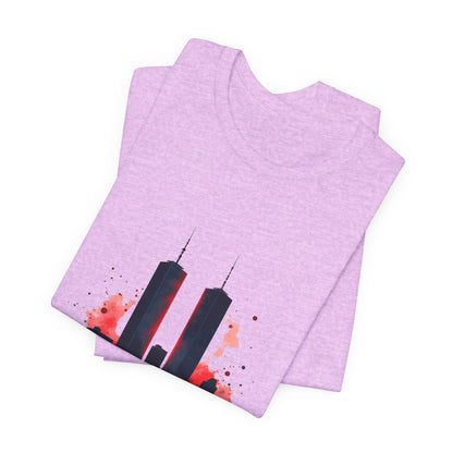 9/11 Never Forget T-Shirt — World Trade Center Memorial Tee