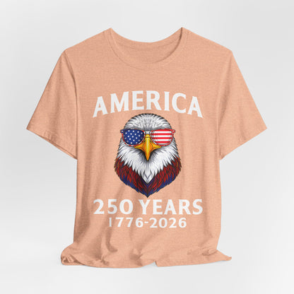 America 250 Years Tee — Patriotic Bald Eagle 1776-2026 T-Shirt
