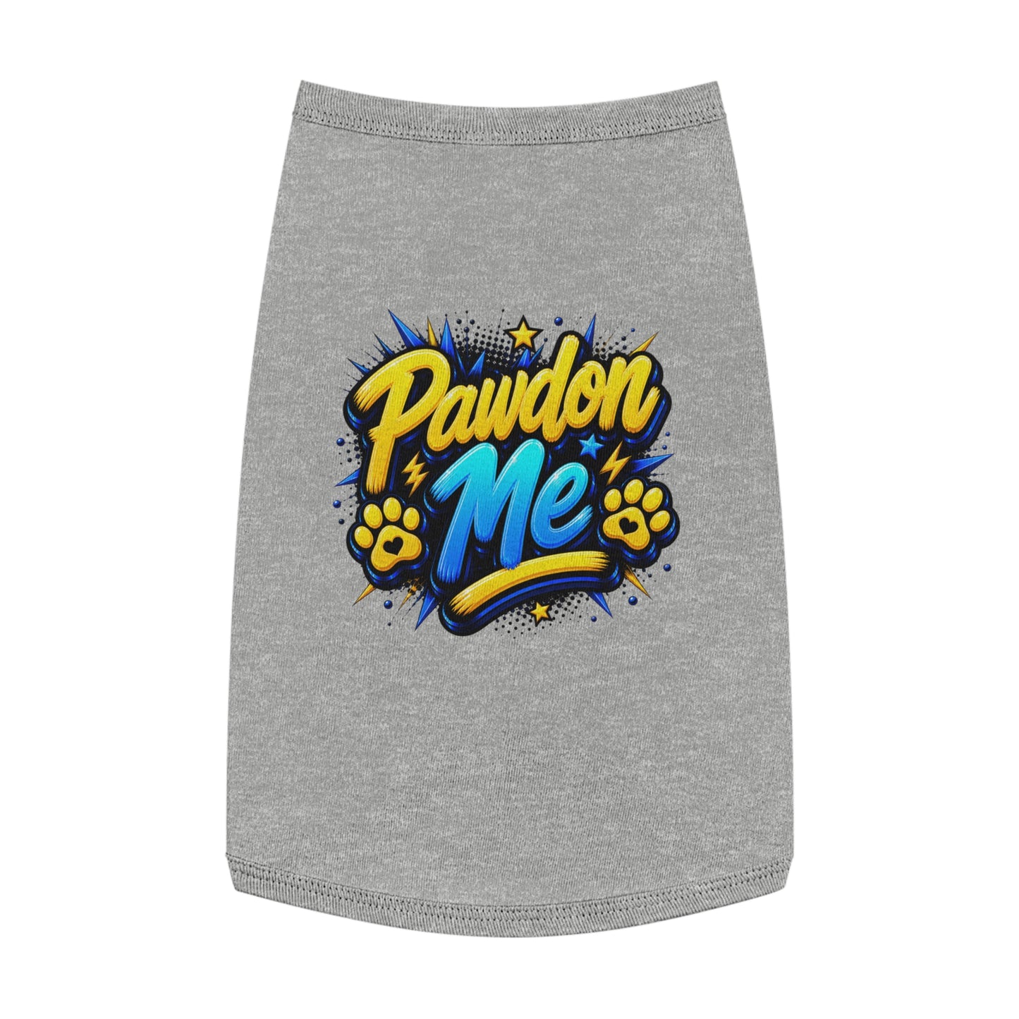 Pawdon Me Pet Tank Top — Cute Funny Paw Print Graphic for Dogs & Cats