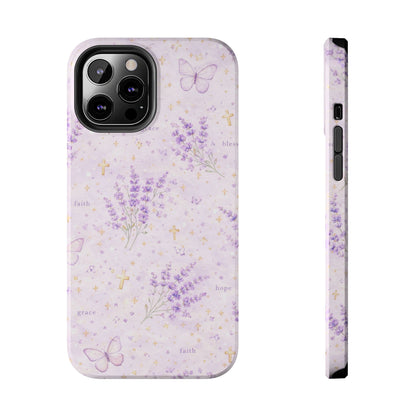 Faith Grace Blessed Phone Case | Christian Floral iPhone Case