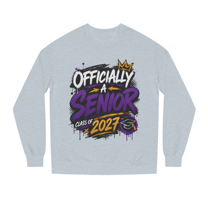 Senior Class 2027 Crewneck Sweatshirt — "Officially a Senior" Graduation Pullover