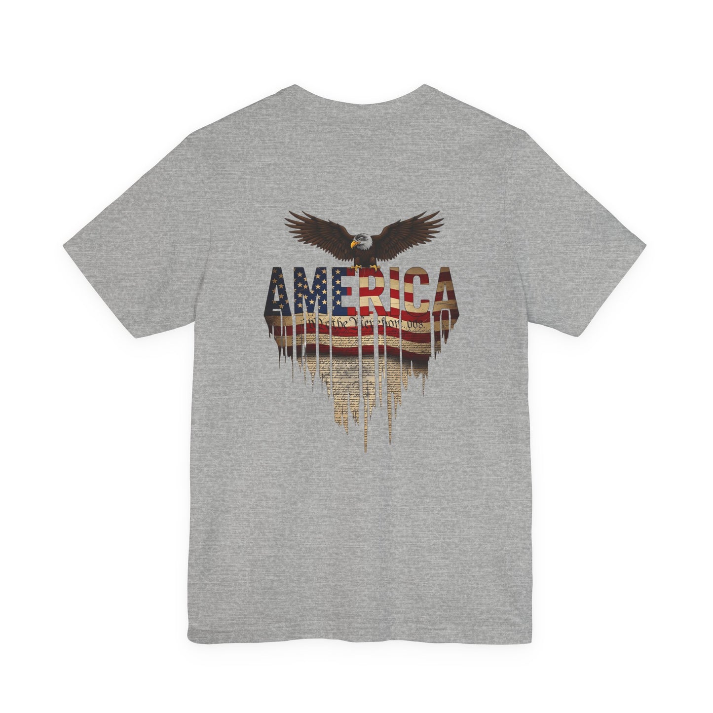 America Eagle Flag Graphic T‑Shirt — Patriotic USA Tee for 4th of July