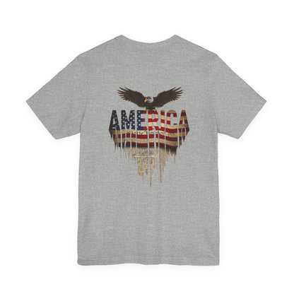 America Eagle Flag Graphic T‑Shirt — Patriotic USA Tee for 4th of July