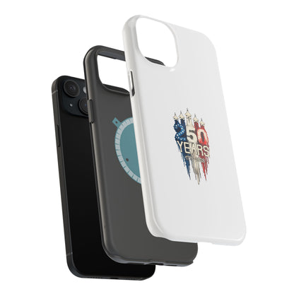 50 Years Patriotic iPhone Case — American Flag Anniversary Magnetic Impact-Resistant Case