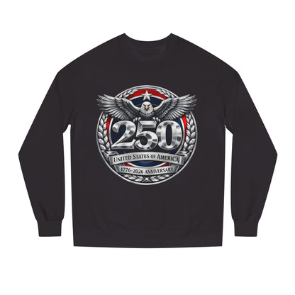 250th USA Anniversary Sweatshirt — Eagle Emblem 1776–2026 Commemorative Crewneck