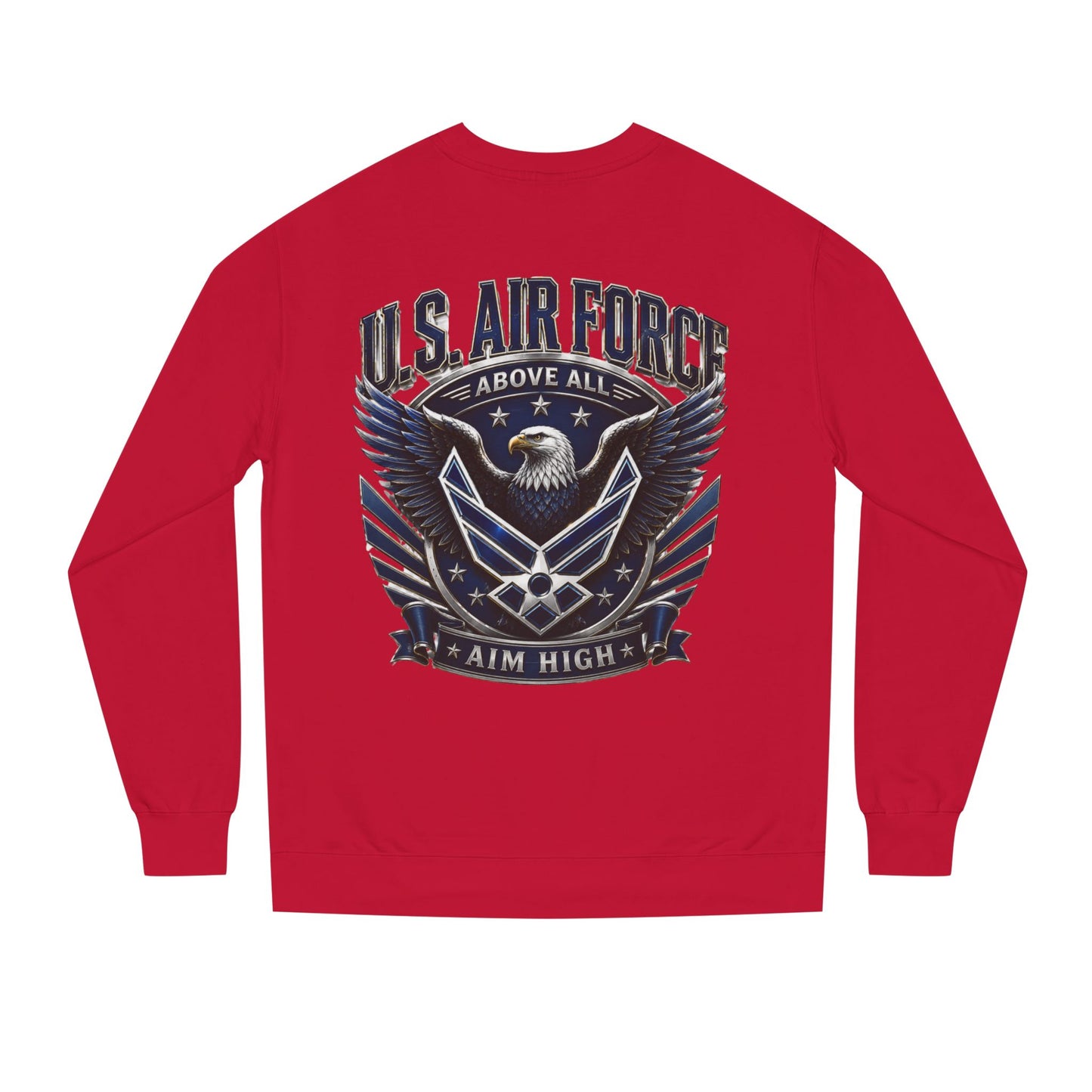 U.S. Air Force Crewneck Sweatshirt — "Above All, Aim High" Graphic