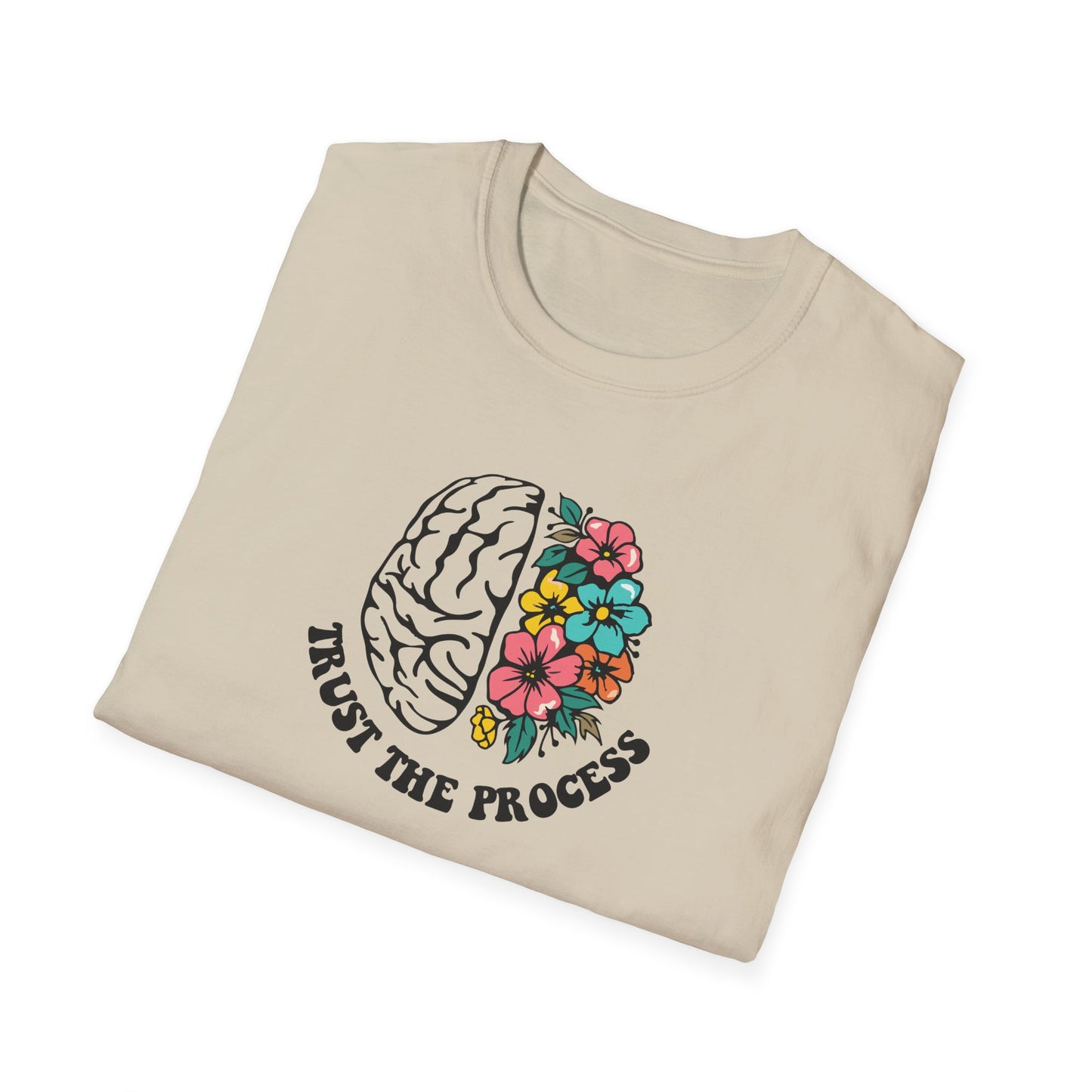 Trust the Process Brain & Flowers T-Shirt