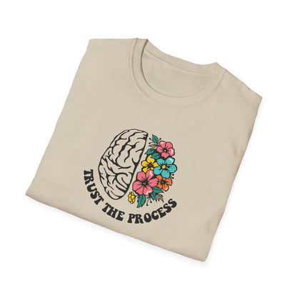 Trust the Process Brain & Flowers T-Shirt