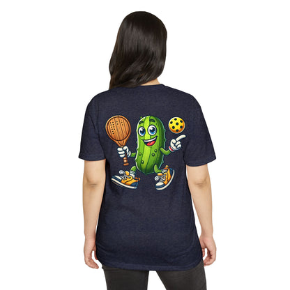Pickle Pickleball T-Shirt – Cute Pickle Playing Pickleball Graphic Tee