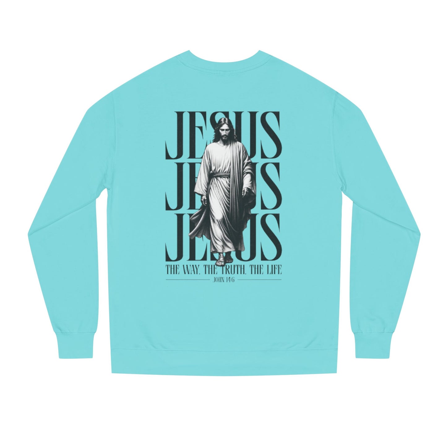 Jesus Crewneck Sweatshirt – The Way The Truth The Life Graphic