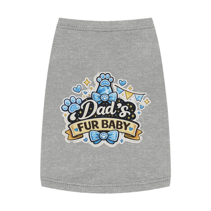 Pet Tank Top — “Dad’s Fur Baby” Cute Paw-Print Dog/Cat Shirt for Father’s Day & Pet Parents