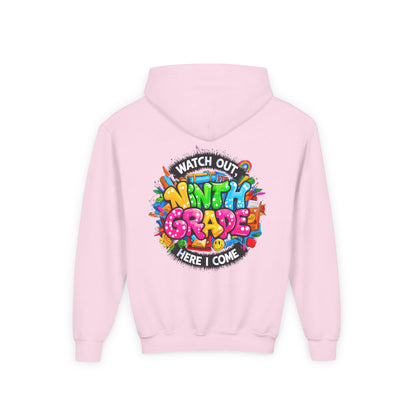 Kids' 4th Grade Hoodie – "Watch Out 4th Grade Here I Come" Colorful Back-to-School Sweatshirt