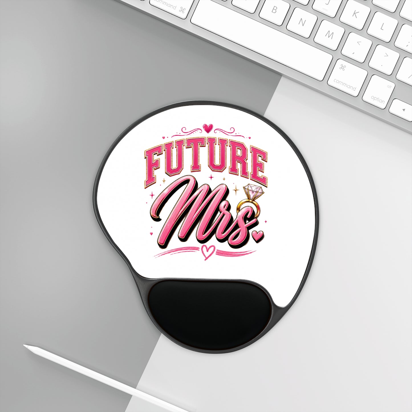 Future Mrs. Ergonomic Mouse Pad with Wrist Rest — Bachelorette Bridal Gift