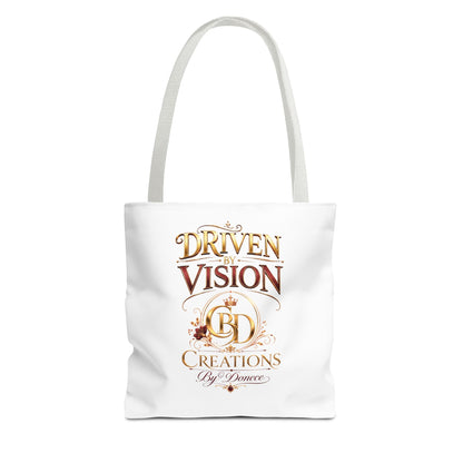 Driven by Vision Tote Bag — Branded BD Creations All-Over Print Tote