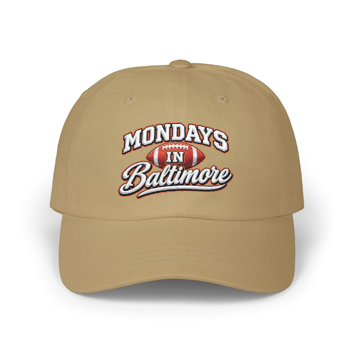 Dad Cap — "Mondays in Baltimore" Embroidered Football Hat