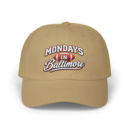 Dad Cap — "Mondays in Baltimore" Embroidered Football Hat