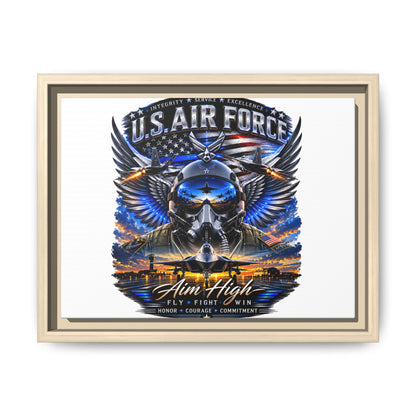 U.S. Air Force 'Aim High' Framed Canvas Print