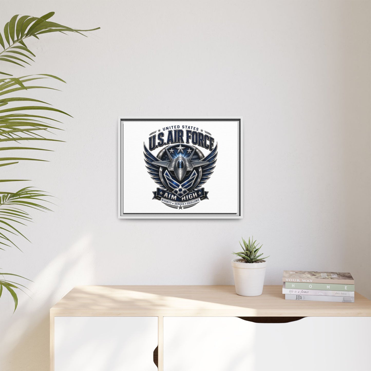 U.S. Air Force 'Aim High' Framed Canvas Print