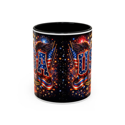 USA Eagle Coffee Mug – Patriotic 1776 Accent Mug (11/15oz)