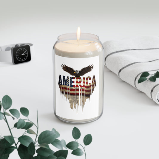 Patriotic Eagle 'AMERICA' Soy Candle – 13.75 oz Scented Jar