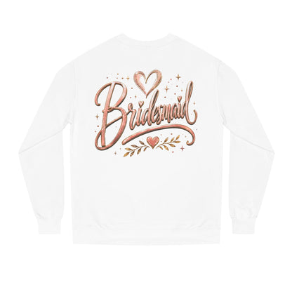 Bridesmaid Crewneck Sweatshirt — Rose Gold Script Bridesmaid Pullover