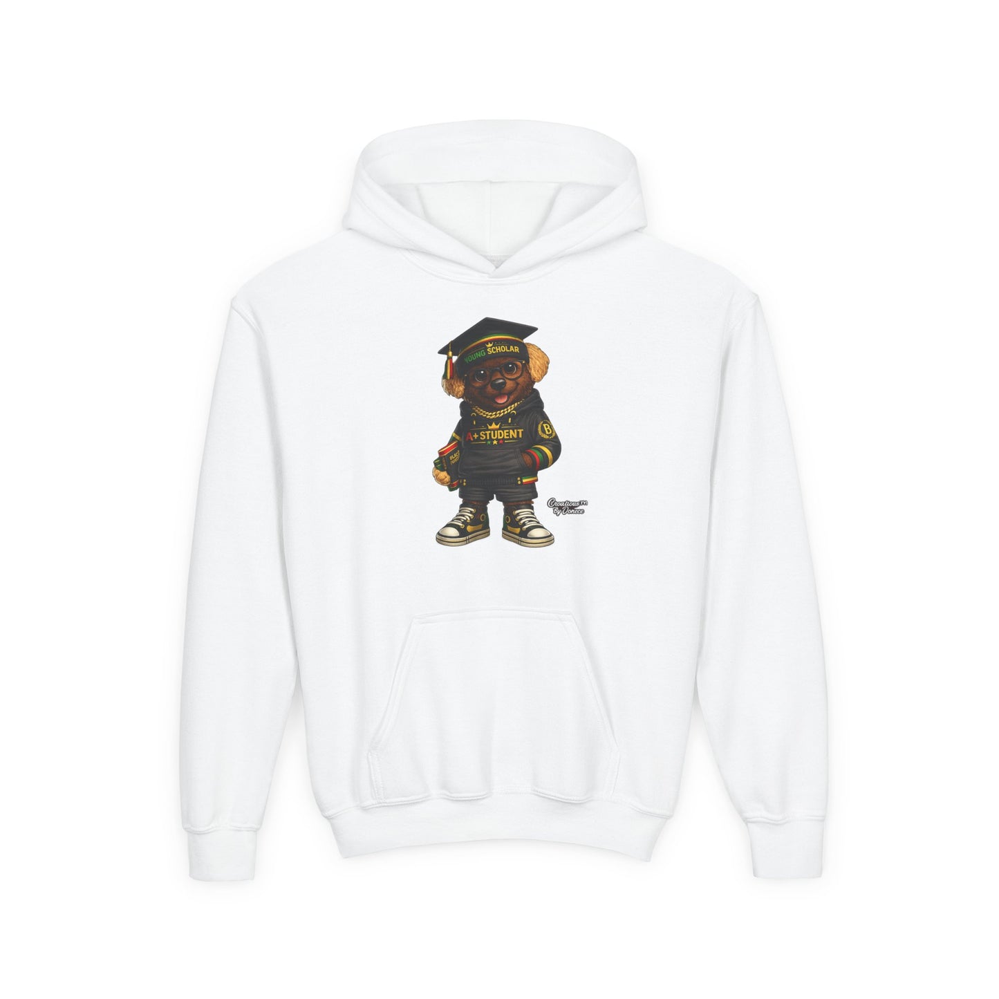 Youth Graduation Bear Hoodie – "Future Student" Cute Cap & Gown Sweatshirt