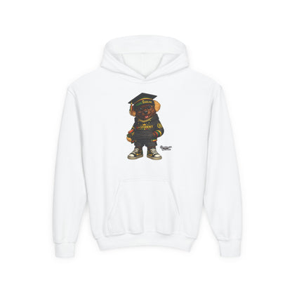 Youth Graduation Bear Hoodie – "Future Student" Cute Cap & Gown Sweatshirt