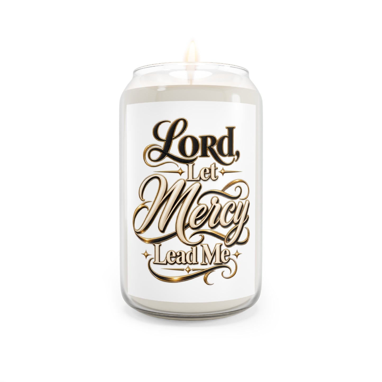 Soy Candle - “Lord Let Mercy Lead Me” Inspirational Scented Candle (13.75 oz)