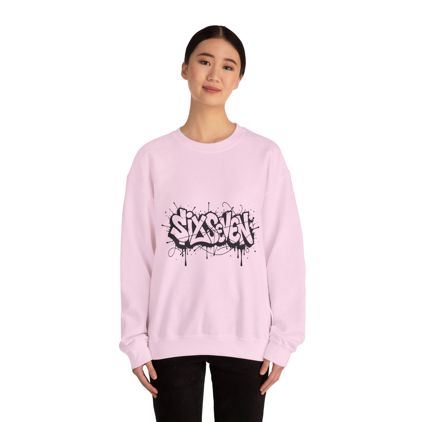 Graffiti 'Six Seven' Crewneck Sweatshirt
