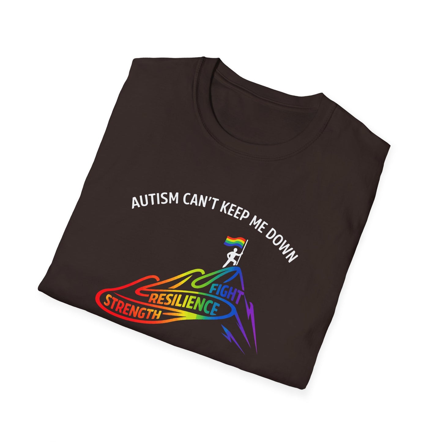 Autism Can't Keep Me Down Fight Resilience Strength T-Shirt
