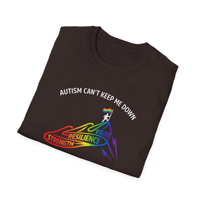 Autism Can't Keep Me Down Fight Resilience Strength T-Shirt