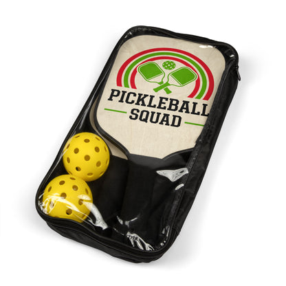 Pickleball Paddle Set — "Pickleball Squad" Design with Balls