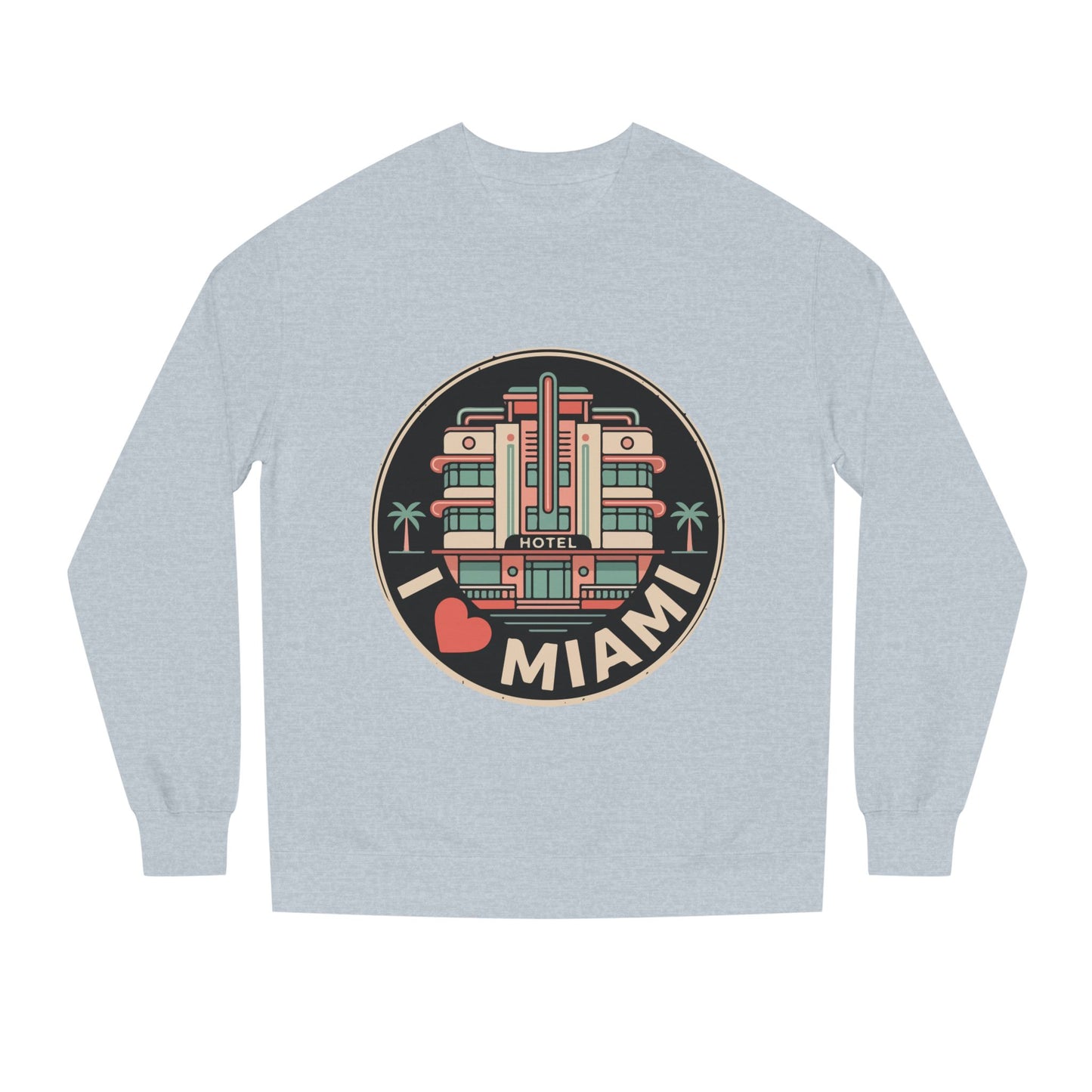 Miami Art Deco Sweatshirt — I Love Miami Vintage Hotel Crewneck
