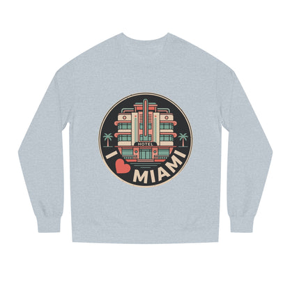 Miami Art Deco Sweatshirt — I Love Miami Vintage Hotel Crewneck