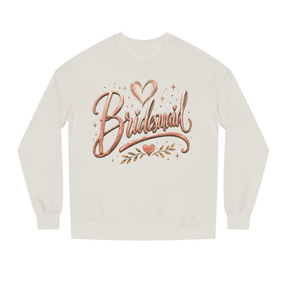Bridesmaid Crewneck Sweatshirt — Rose Gold Script Bridesmaid Pullover