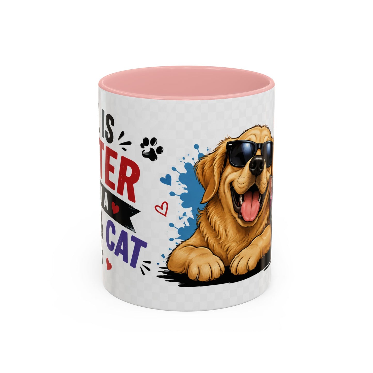 Dog and Cat Coffee Mug — 'This Is My Healer I'm A Cat' Cute Pet Lover Accent Mug (11/15oz)