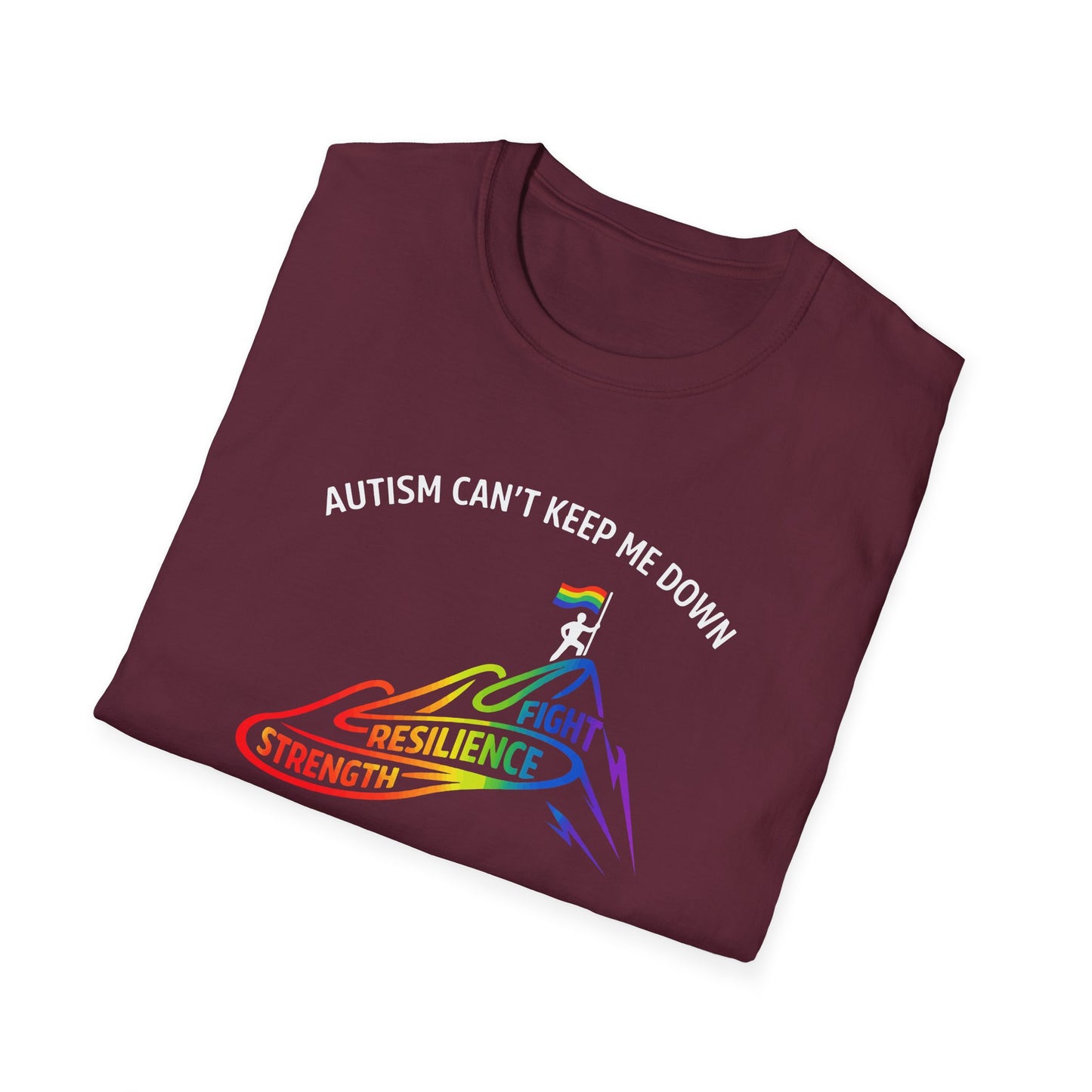 Autism Can't Keep Me Down Fight Resilience Strength T-Shirt