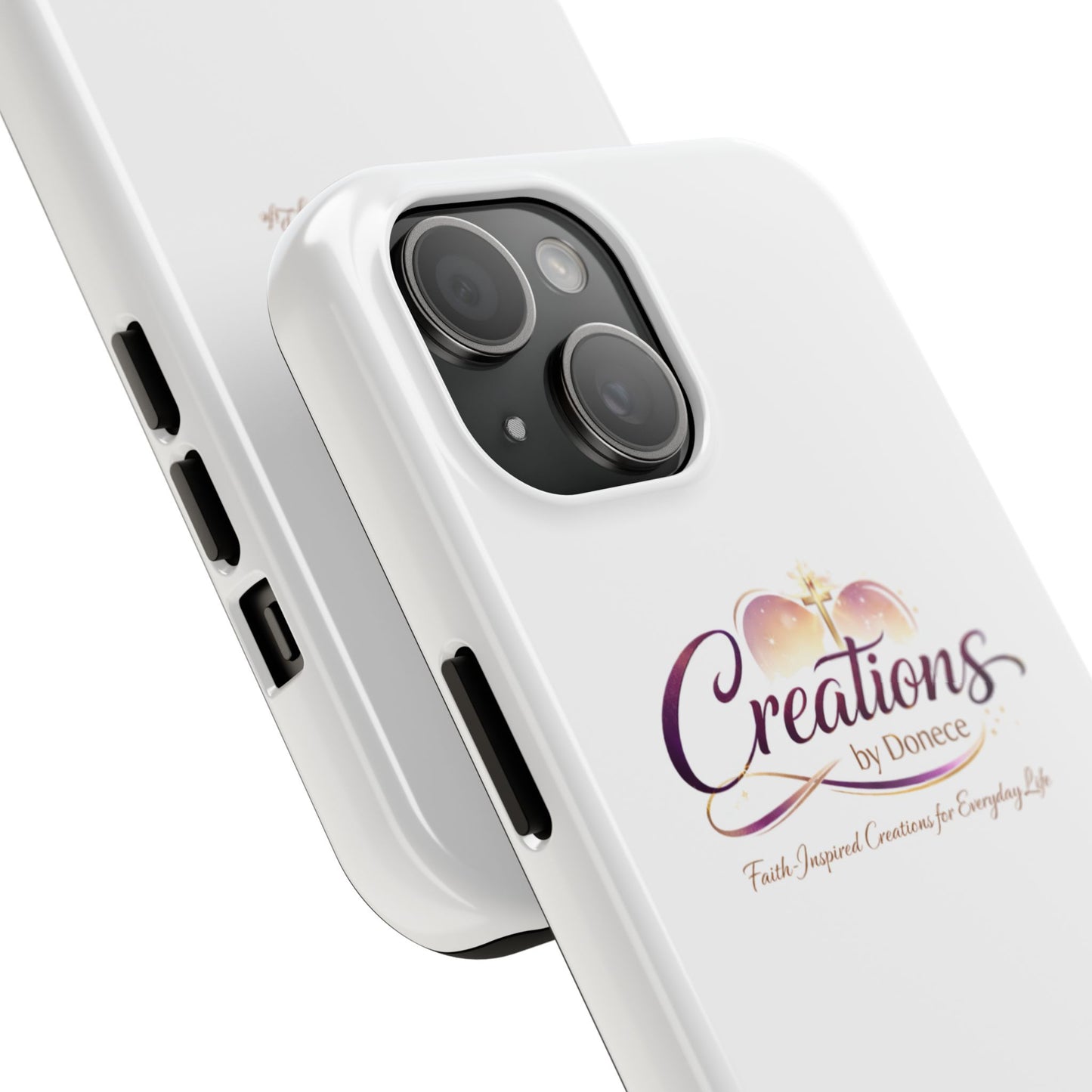 Creations by Donece Soft-Touch Tough Phone Case — Faith-Inspired Logo Protective Cover