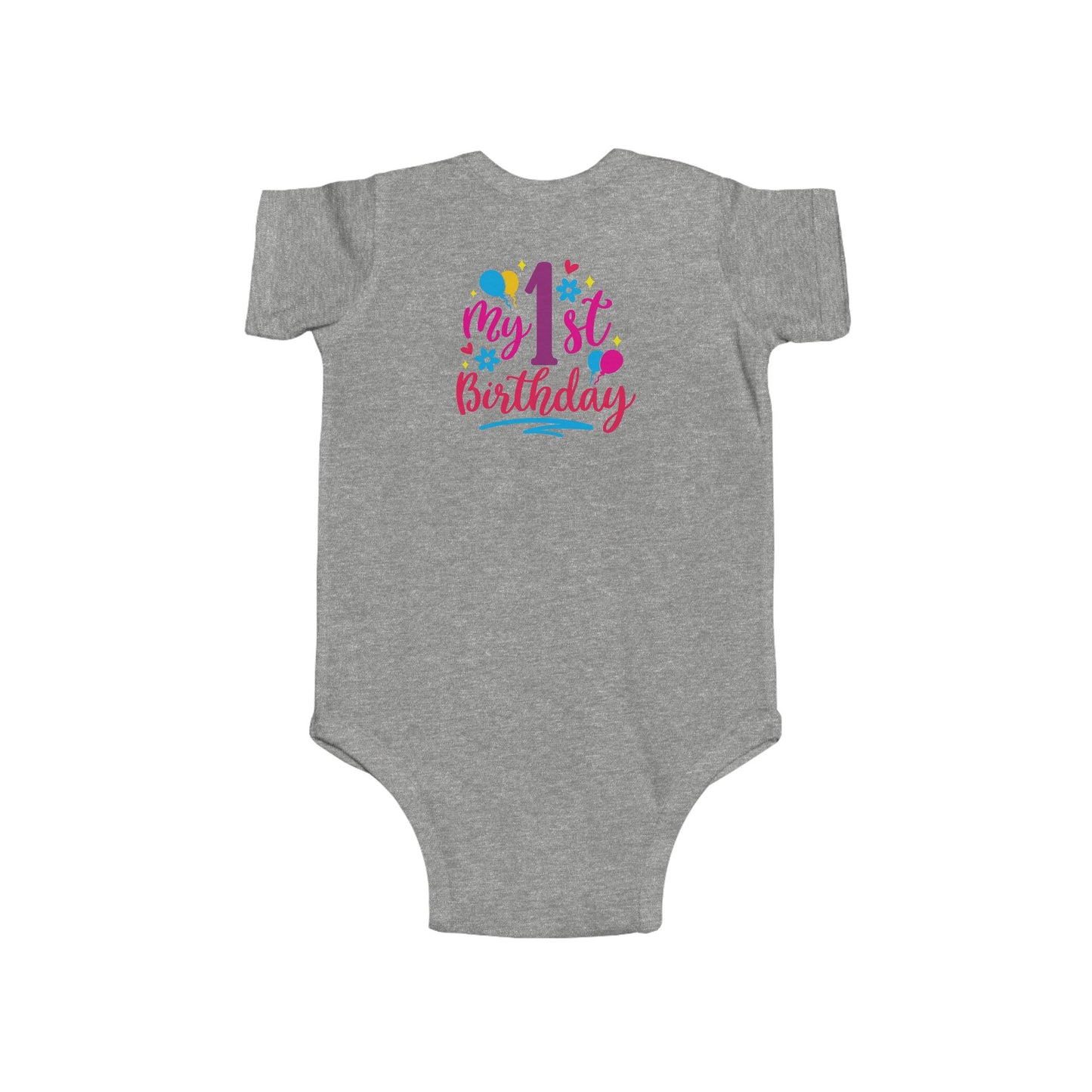 Baby Bodysuit — "My 1st Birthday" Colorful First Birthday Infant Onesie