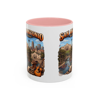 San Antonio Souvenir Coffee Mug – Texas Riverwalk Scenic Accent Mug (11/15oz)