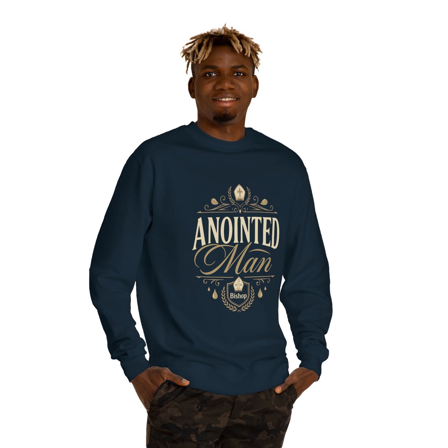 Anointed Man Sweatshirt — Bishop Spiritual Faith Crewneck