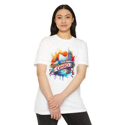 Ohio Skyline T-Shirt — Colorful Watercolor Cityscape Tee