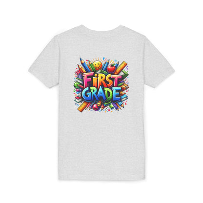 First Grade Kids Tee — Colorful Back-to-School Shirt for Boys & Girls