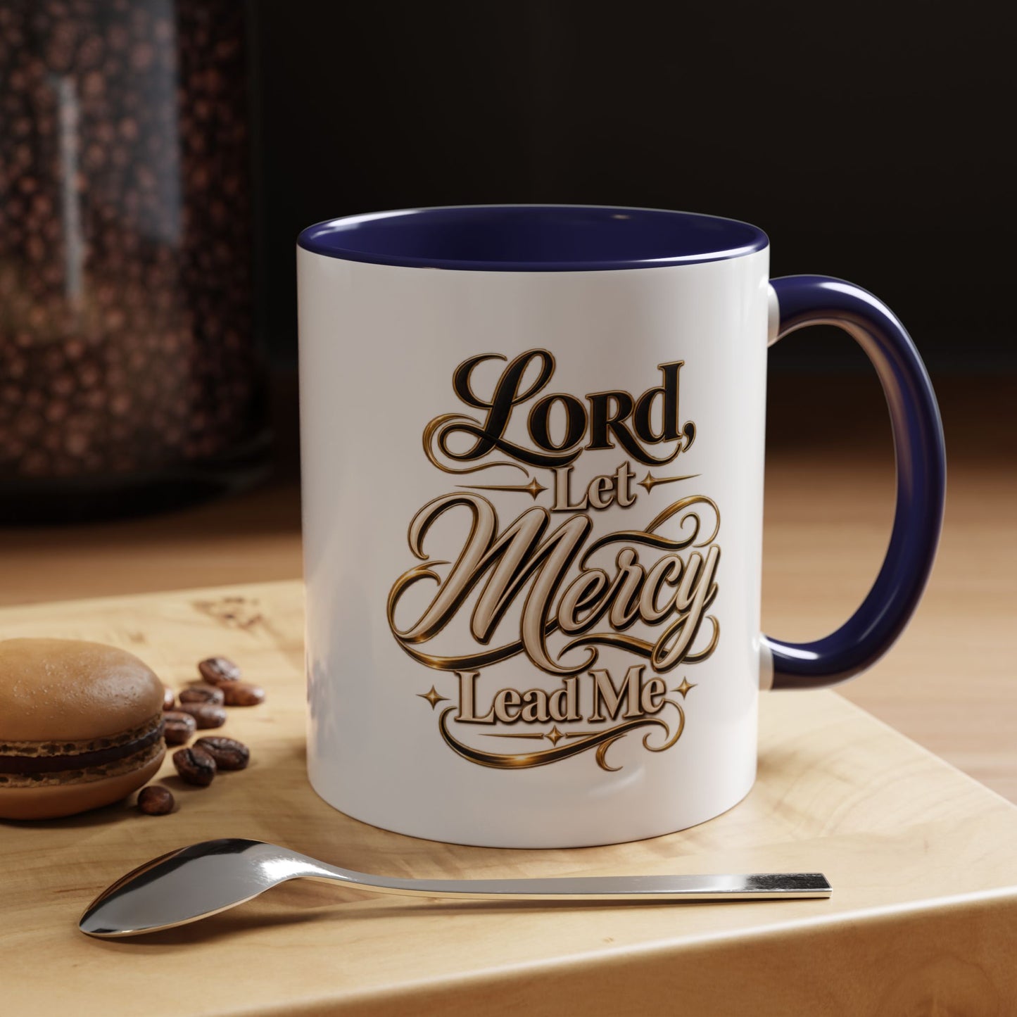 Lord, Let Mercy Lead Me Accent Coffee Mug — Inspirational Christian Scripture 11/15oz